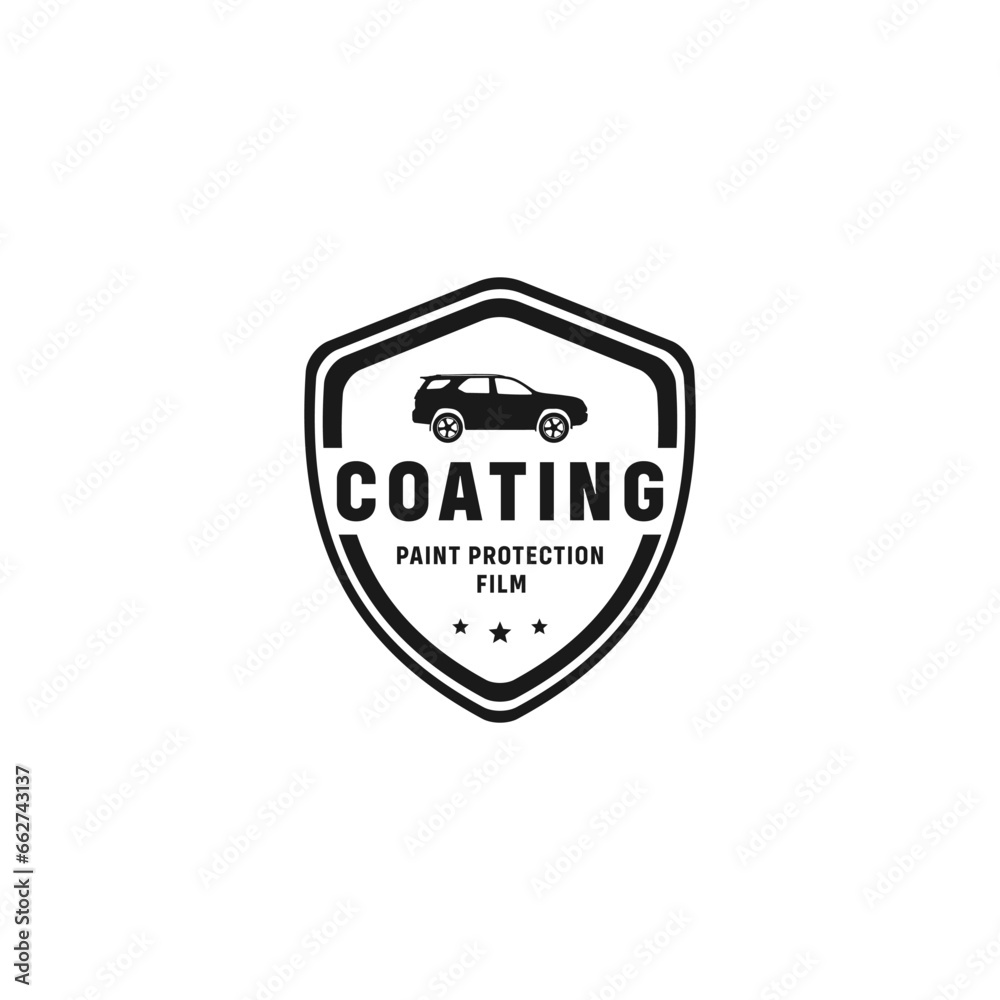 Coating car logo or paint protection film label vector isolated. Best Coating car logo for product packaging, websites, print design, and more about paint protection film. Coating car logo or paint protection film label vector isolated. Best Coating car logo for product packaging, websites, print design, and more about paint protection film.