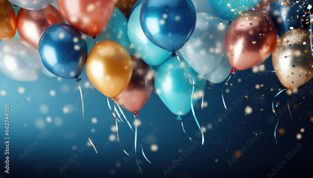 Beautiful Festive Background with Multicolored Balloons Beautiful Festive Background with Multicolored Balloons