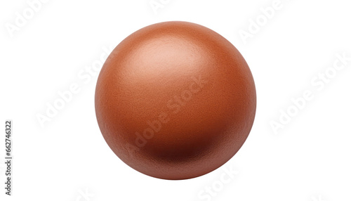 chocolate ball isolated on transparent background cutout