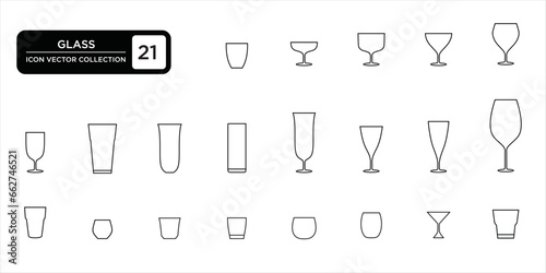 glass, icon, glass, glass cup, which can be easily edited and resized, modern vector graphic logo template.