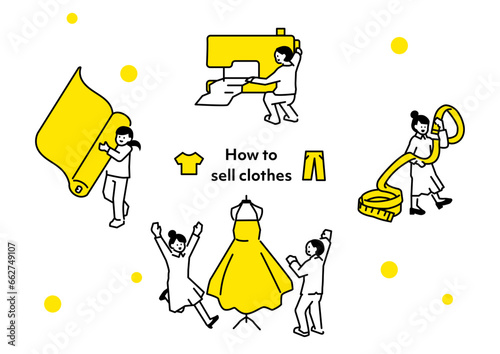 Clothes sales visual: Clothes production ver.