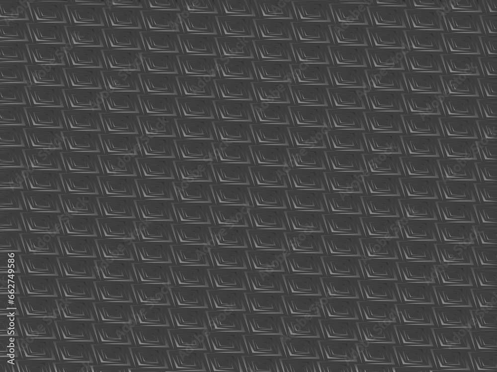Naklejka premium Black metal texture steel background. Luxurious steel ornament. Perforated metal sheet.