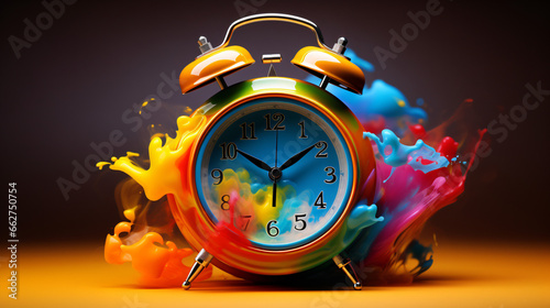 Colorful alarm clock photo