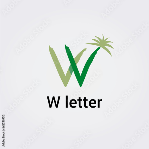 Icone Lettre W pour Design Logos, Symbole, Illustration Pictogramme Monogramme pour Business, Variations Alphabet Isolé Silhouette photo