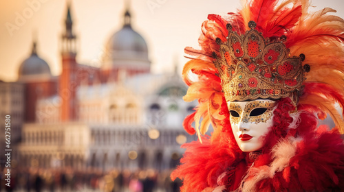 Venetian red mask celebration  © Kiss