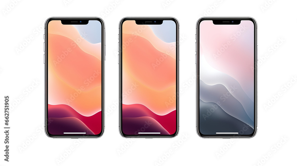 Realistic High Quality Smartphone Mockup Collection On Transparent Background Realistic High Quality Smartphone Mockup Collection On Transparent Background