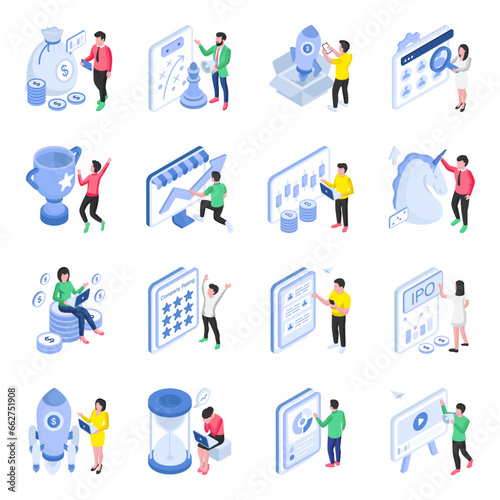 Set of Startup Flat Illustrations