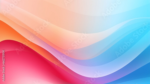 Colorful Gradient Mesh Background with Colorful Wave Abstract Design