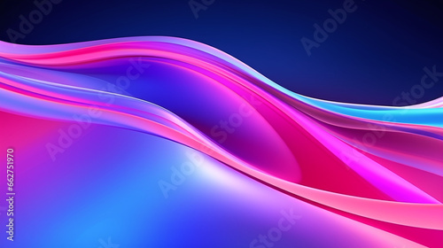 Pink and blue abstract flowing lines background 