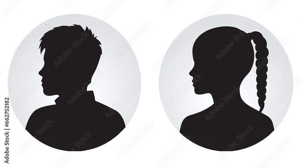 Flat Illustration User Silhouettes for Social Media Profiles Flat Illustration User Silhouettes for Social Media Profiles