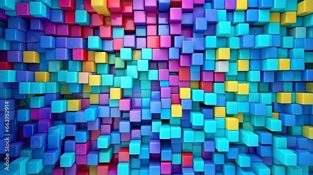 Bunch of colorful cubes background Bunch of colorful cubes background