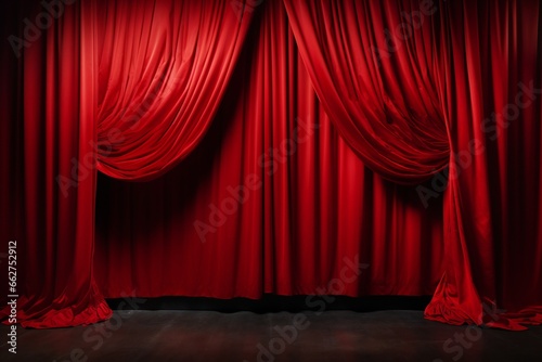red Stage Curtain