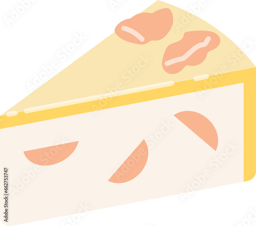 Slice orange cake icon