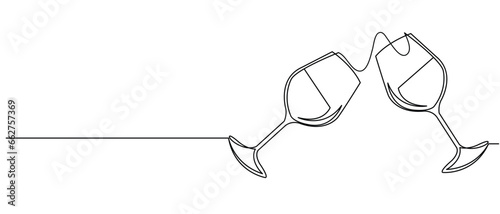 wine bottle and glass line art style illustration vector eps 10