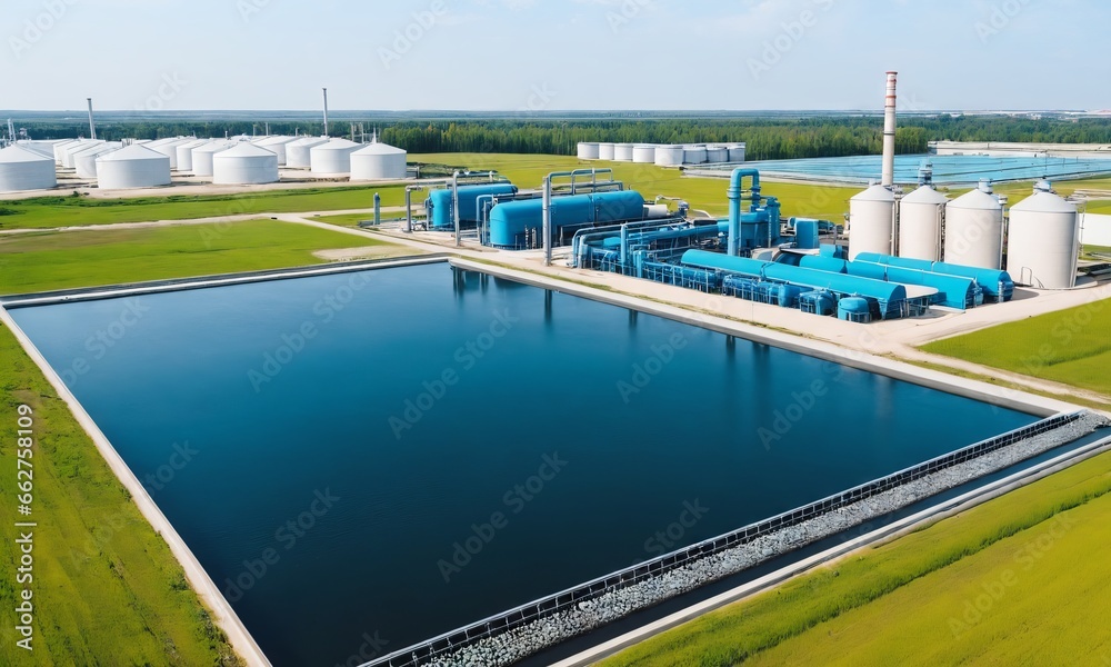 Modern wastewater treatment plant of chemical factory