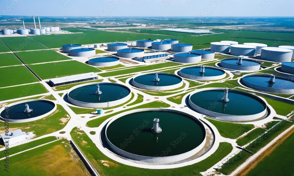 Modern wastewater treatment plant of chemical factory