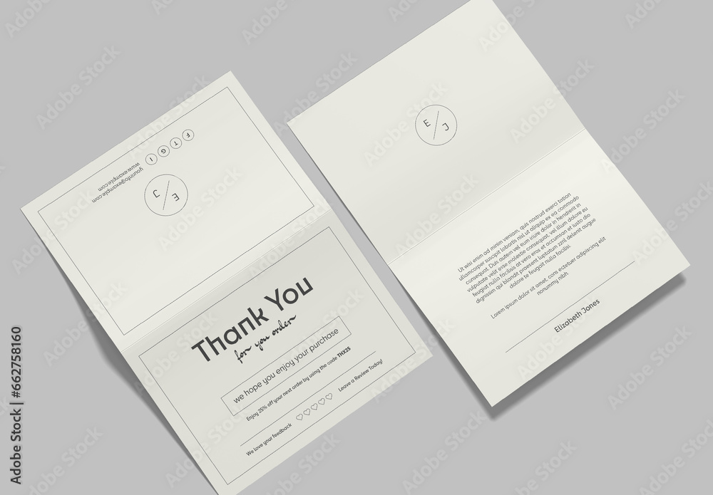 Thank You Card Layout Stock Template | Adobe Stock