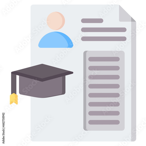 Curriculum Flat Icon