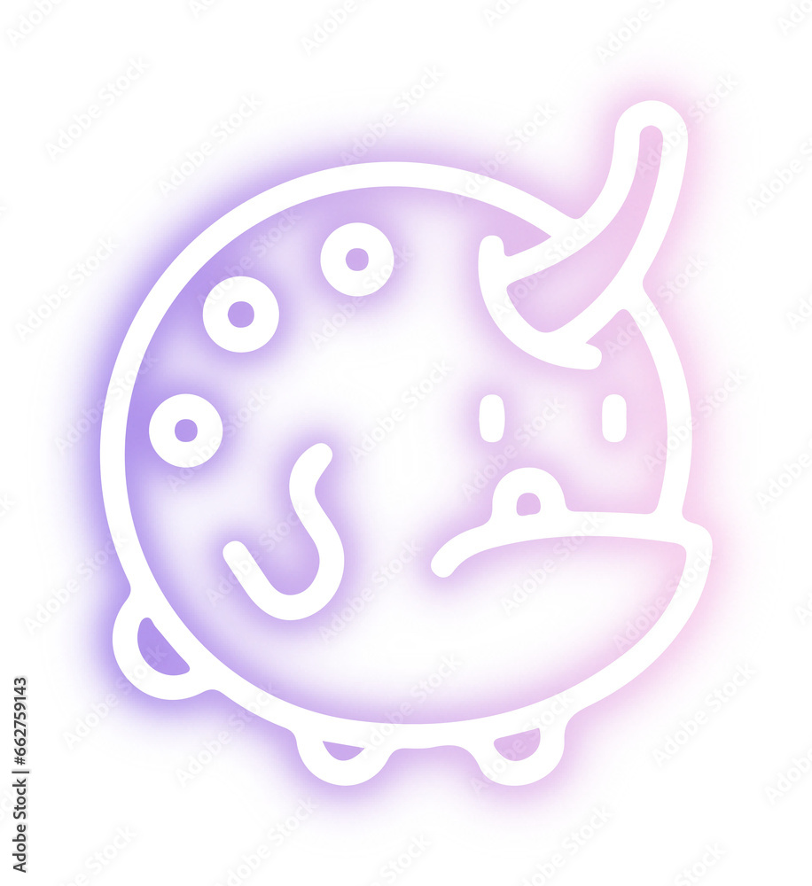 Fototapeta premium Set of Halloween neon