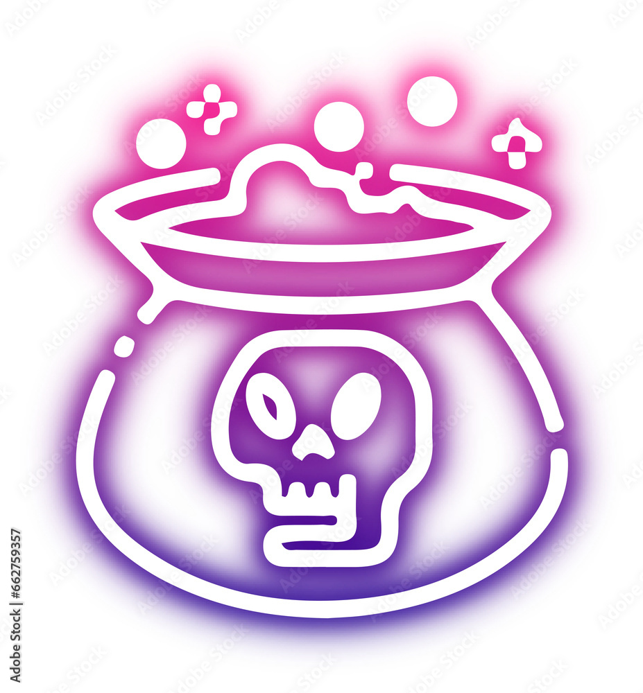 Obraz premium Set of Halloween neon