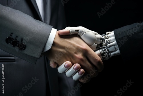 Business Handshake between Human and Robotic Partners