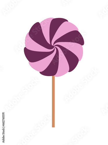 Lollipop. Candy on a stick. Bright sweetness close-up. Berry delicious lollipop