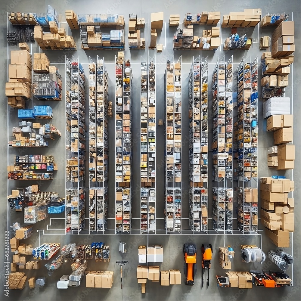 Large warehouse with numerous items Large warehouse with numerous items