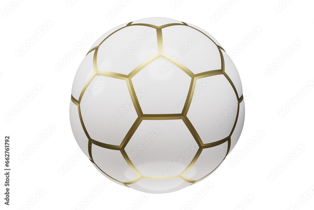 Soccer ball. Realistic football ball. Gold trophy. 3d rendering Soccer ball. Realistic football ball. Gold trophy. 3d rendering