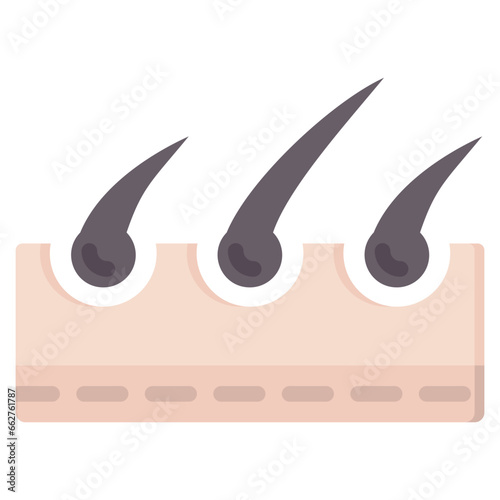 Hair Growth Flat Icon