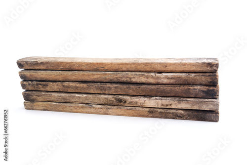 Old Wood plank  isolated on white background  Wooden Plank 
