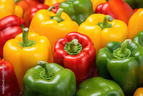 Colorful bell peppers background