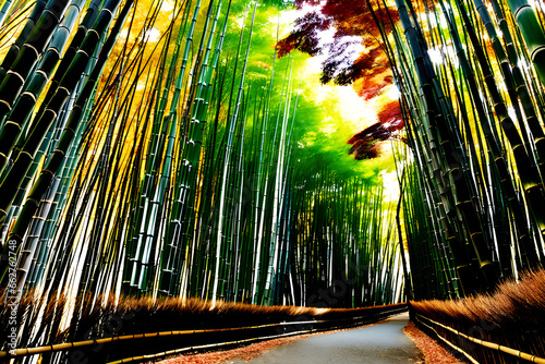 arashiyama-bamboo-grove-autumn-2 Generative AI