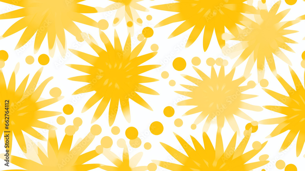 Seamless pattern background illustration of sun shining in retro style pattern with white and yellow colors Seamless pattern background illustration of sun shining in retro style pattern with white and yellow colors