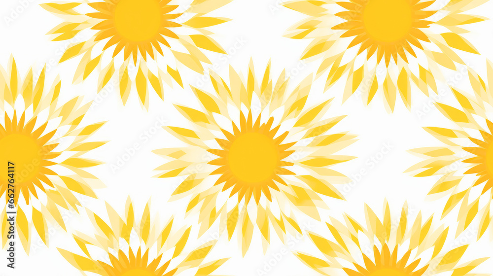 Seamless pattern background illustration of sun shining in retro style pattern with white and yellow colors Seamless pattern background illustration of sun shining in retro style pattern with white and yellow colors
