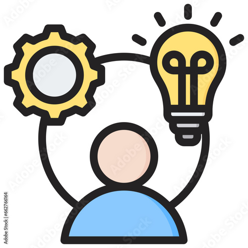 Initiatives Outline Color Icon