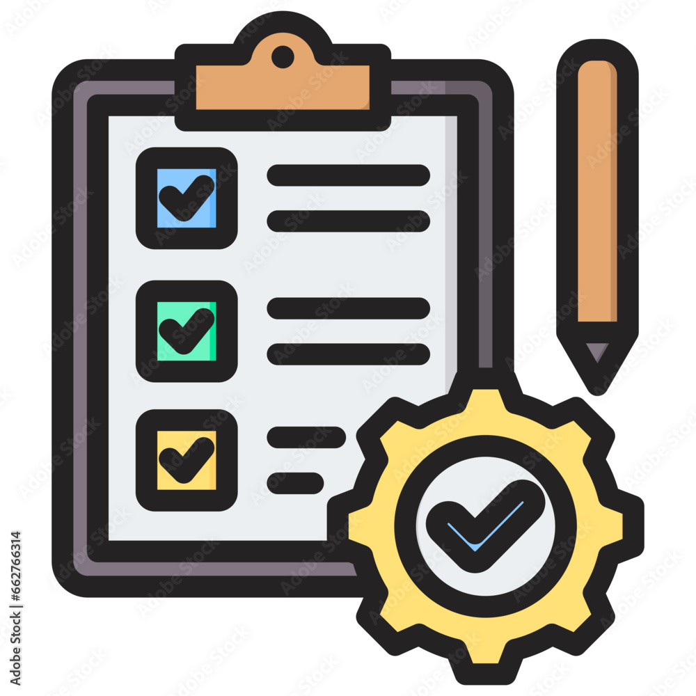 Fototapeta premium Requirements Outline Color Icon