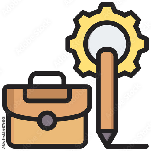 Business Design Outline Color Icon