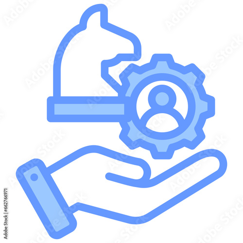 Business Strategy Blue Icon © Uniconlabs