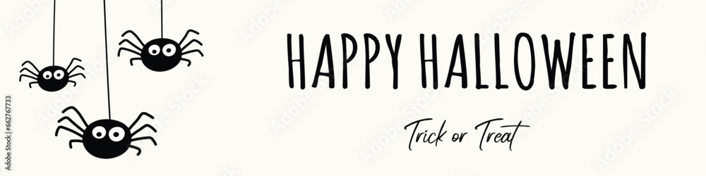 Creepy spiders. Halloween banner concept. Vector Creepy spiders. Halloween banner concept. Vector