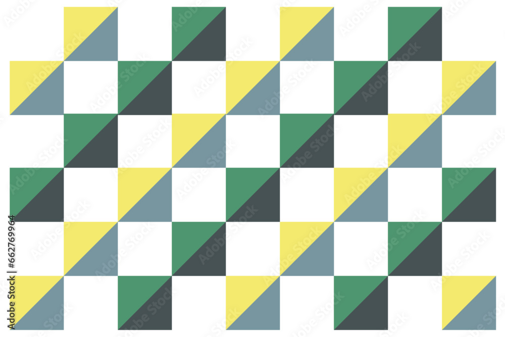 Abstract background of geometric checkerboard and triangle with modern color. Vector seamless pattern. ready to use for cloth, textile, wrap and other Abstract background of geometric checkerboard and triangle with modern color. Vector seamless pattern. ready to use for cloth, textile, wrap and other