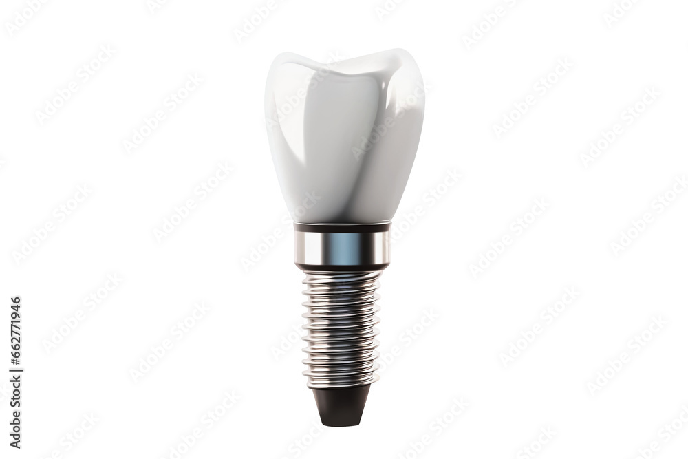 dental implant isolated on transparent background. Generative Ai dental implant isolated on transparent background. Generative Ai
