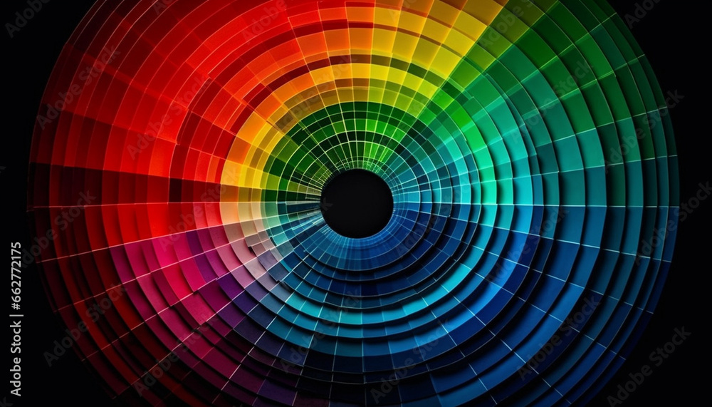 Glowing multi colored backdrop with abstract shapes and blurred motion generated by AI Glowing multi colored backdrop with abstract shapes and blurred motion generated by AI