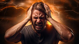 Man problem sad person face male stress upset