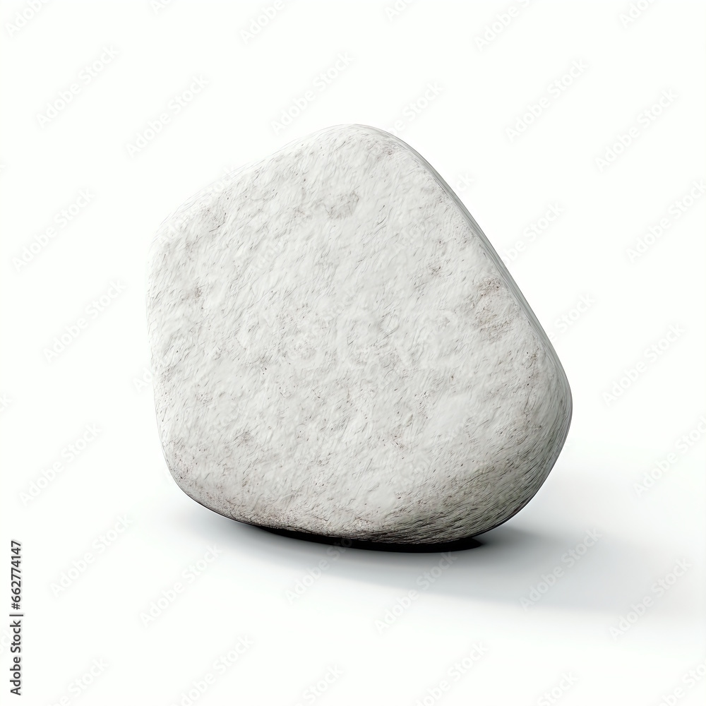 White Stone Isolated on White Background. White Stone Isolated on White Background.