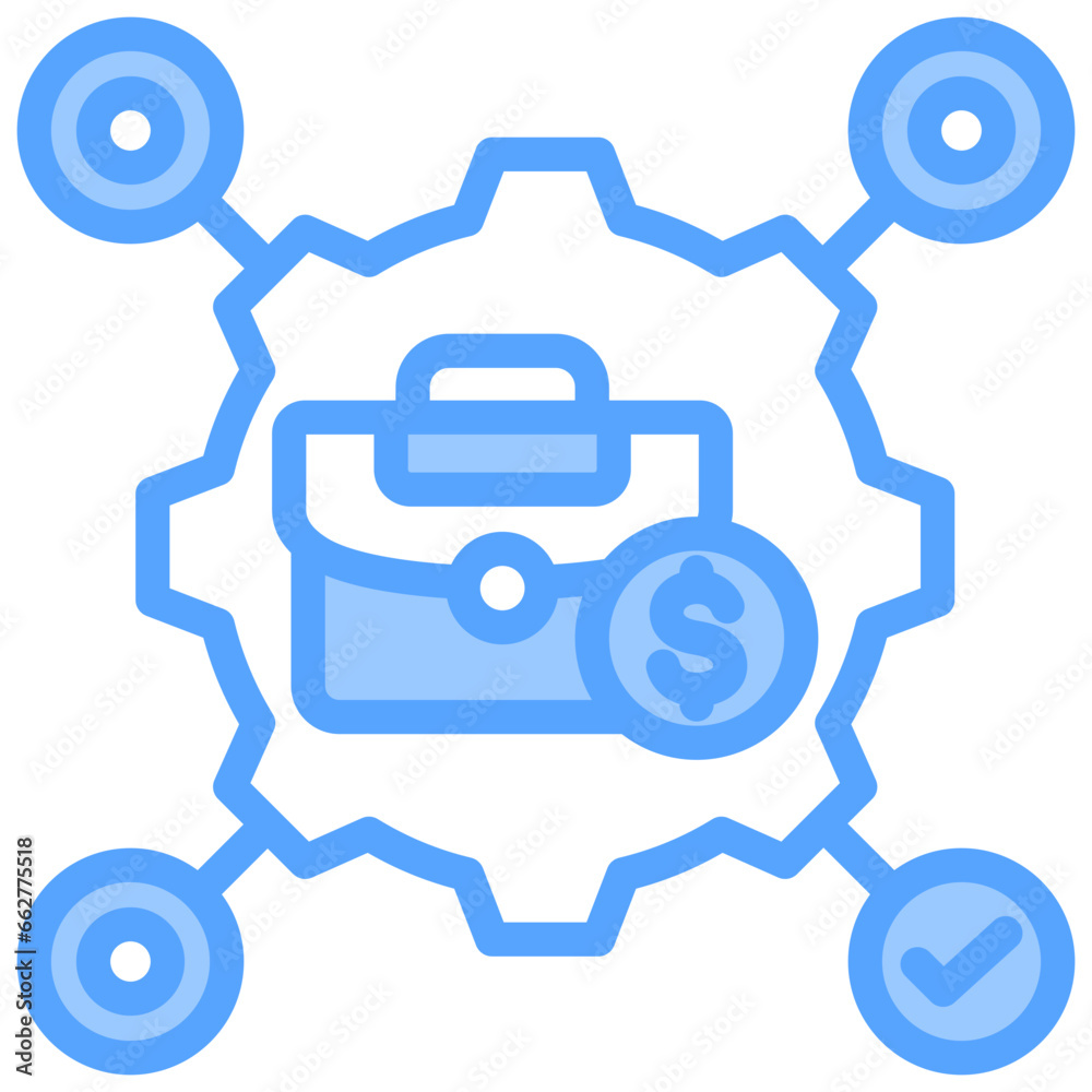 Business Model Blue Icon