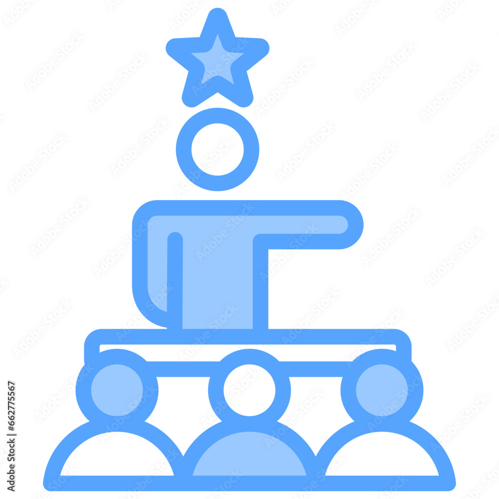 Leadership Blue Icon Leadership Blue Icon