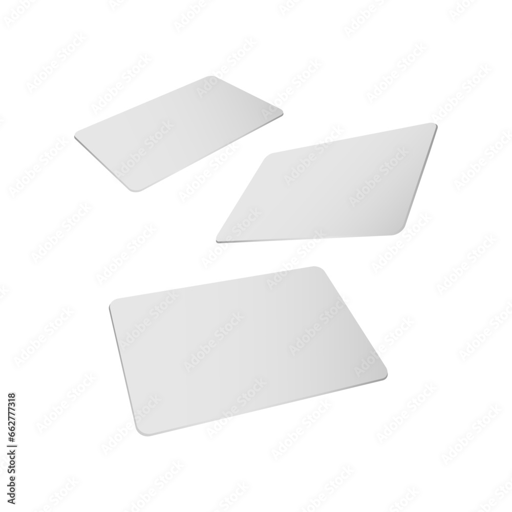 Blank Credit Card, Business Card or Empty Card. Vector Illustration Isolated on White Background. Blank Credit Card, Business Card or Empty Card. Vector Illustration Isolated on White Background.