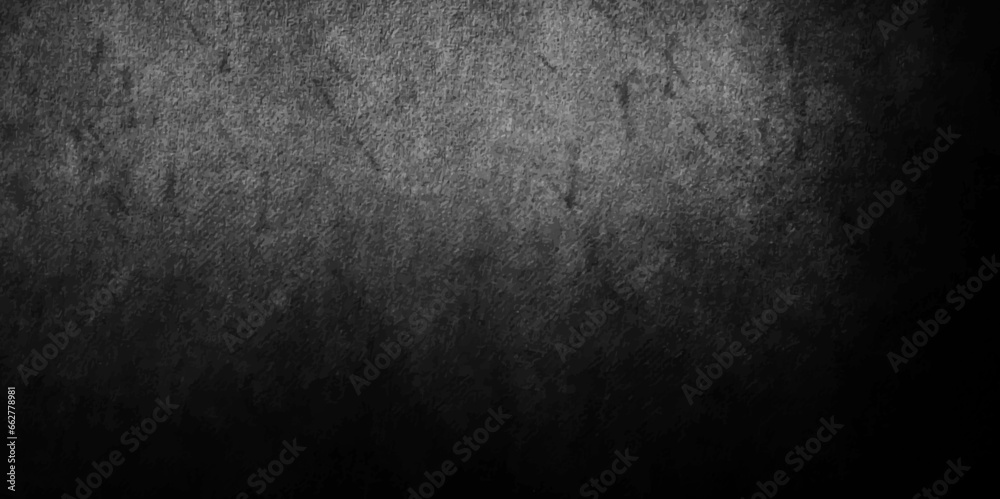 Abstract background with black background with grunge texture, elegant luxury backdrop painting, black friday white chalk text draw food. Empty surreal room wall blackboard pale., - obrazy, fototapety, plakaty 