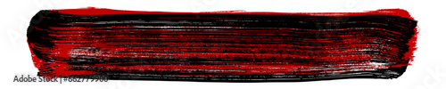 Black and red brush stroke ink isolated on white. Panoramic background. Wide horizontal long banner. Grunge design element. Vector illustration, Eps 10.