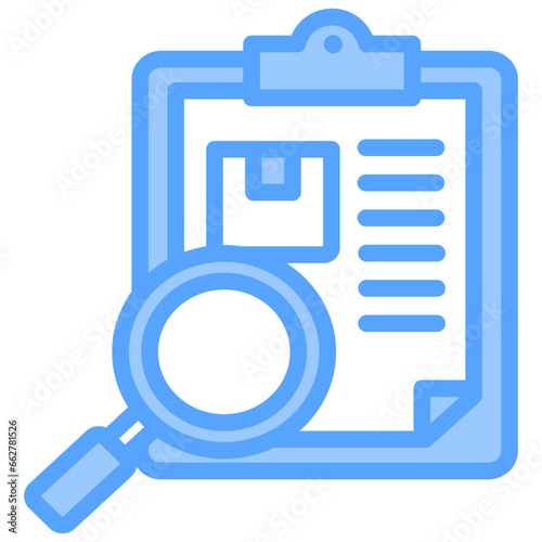 Provide Detail Blue Icon